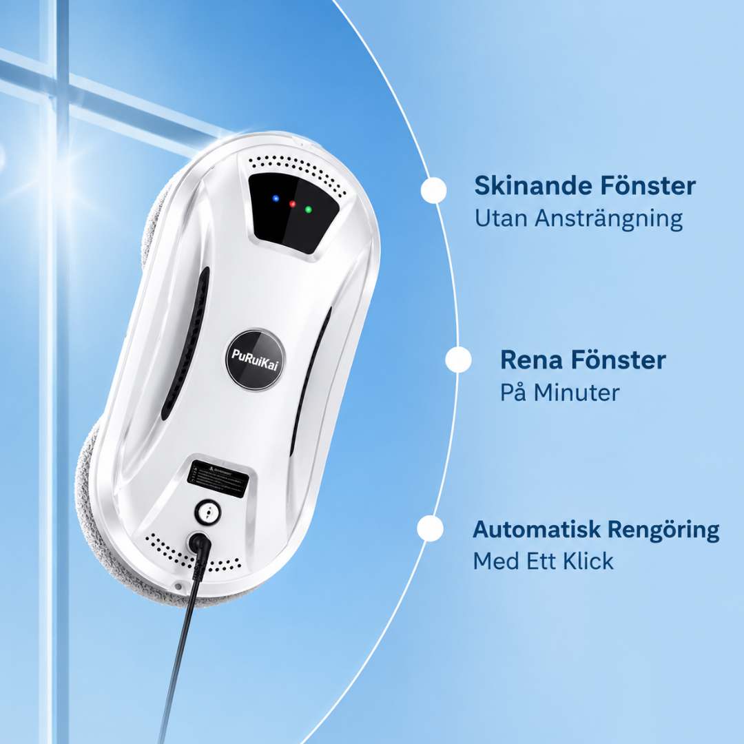 FönsterFri™ Pro – Automatisk Fönsterputsrobot